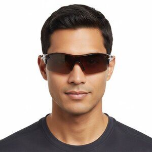 Sport Shield Wraparound Sunglasses • Tortoise & Amber Radar Style  Made in USA